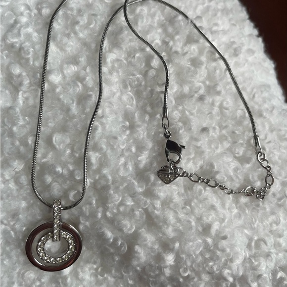 Swarovski circle pendant necklace, bracelet, earring set. - Picture 13 of 16